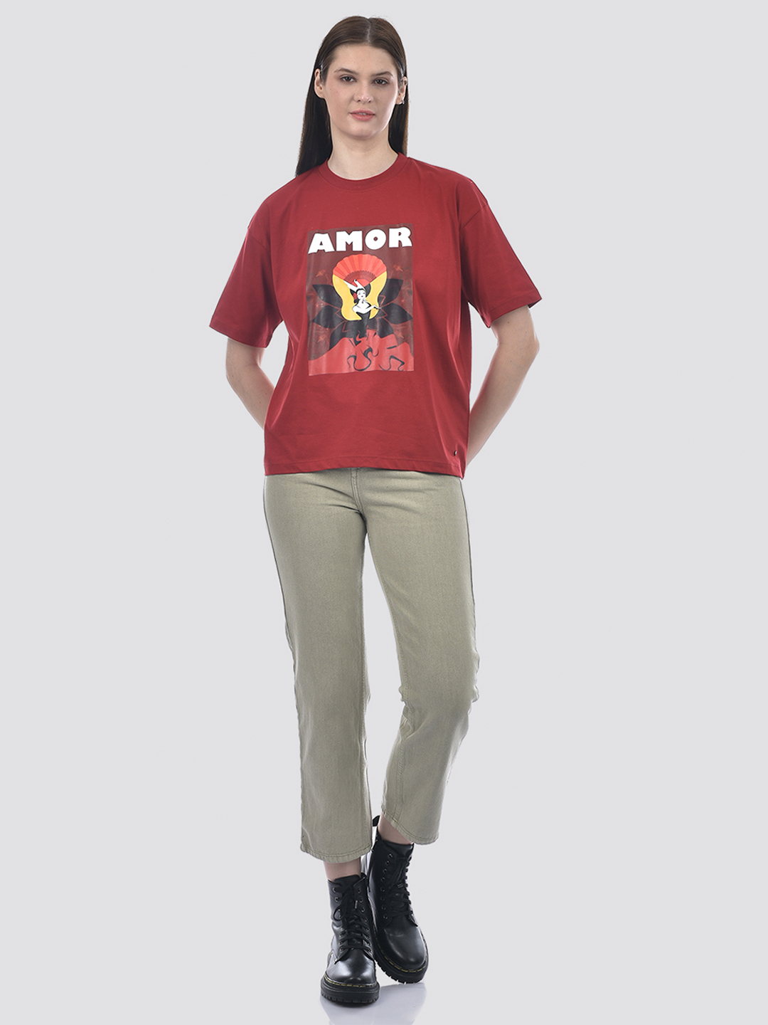 Numero Uno Women Red Graphic Print T-Shirt